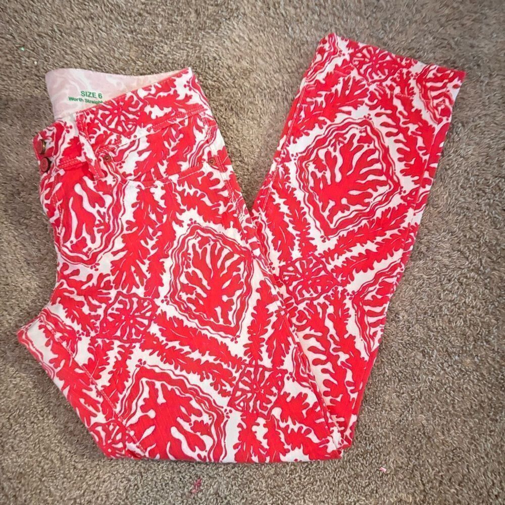 Lilly Pulitzer Island Coral Reef Madness Worth Jean 6